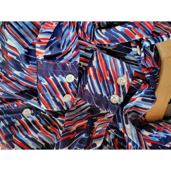 Medici Men’s Multi-Color Long Sleeve Button-Down Shirt – Medium - Picture 5 of 8